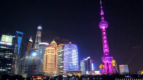 夜景上海东方明珠