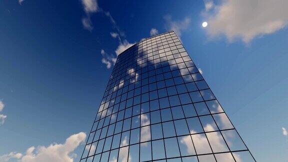 摩天大楼企业建筑和云