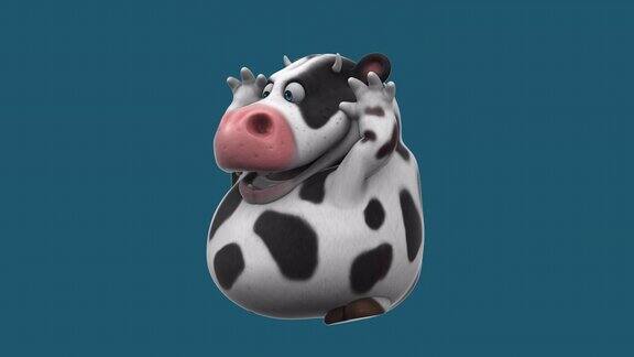 有趣的3D卡通奶牛健身(含alpha通道)