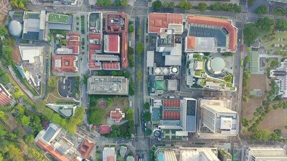 无人机俯视图4k镜头新加坡城市