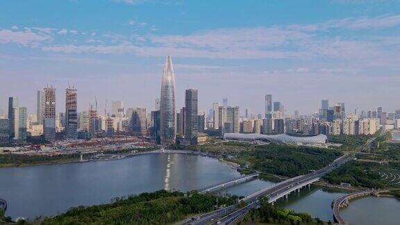 现代摩天大楼鸟瞰图中国深圳