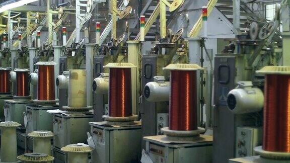 铜线卷在工业工厂电机用电线电缆