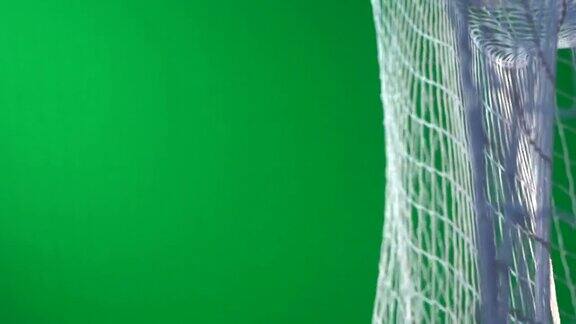 目标!足球-得分足球进球网-超级慢动作色度键绿幕