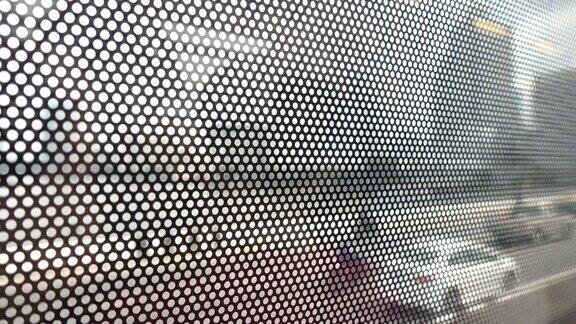 窗口视图从空中列车交通城市的公共交通系统通常被称为BTS或Skytrain
