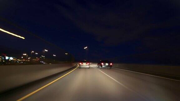 波特兰高速公路驾驶时光流逝之夜