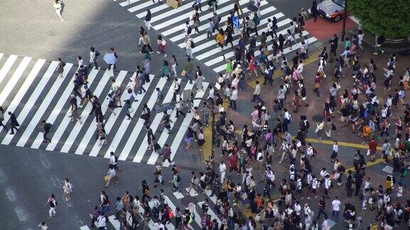 时光流逝东京涩谷十字路口