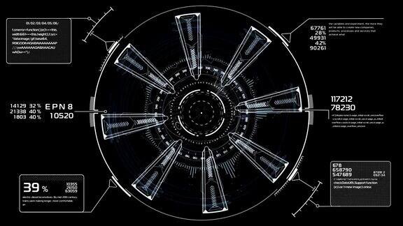 美丽的未来住房和城市发展部数字和代码运行雷达旋转目标扫描仪平视显示计算机数据高科技概念元素