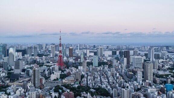 时光流逝东京从白天到夜晚