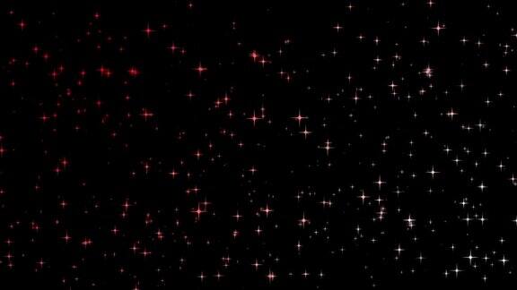 可循环闪烁的红色调星粒子背景4k