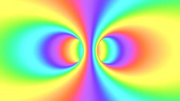 光谱致幻光学错觉抽象彩虹催眠动画背景明亮的循环彩色壁纸