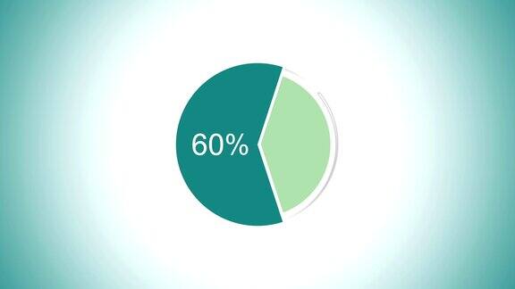 饼图表示60%信息图表示圆图