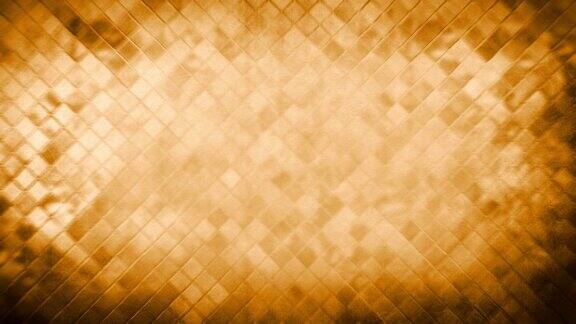 无缝循环动画的金色瓷砖背景