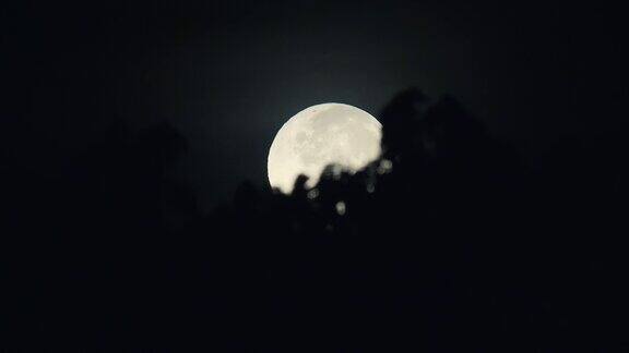 月亮在清晨下降
