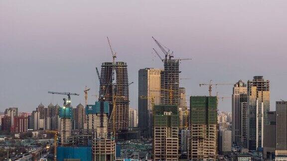 PAN城市建设从白天到夜晚北京中国