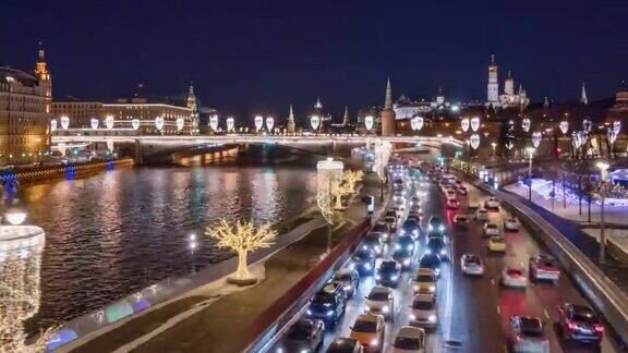 莫斯科夜景延时拍摄