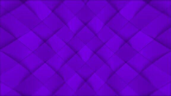 3d紫色天鹅绒立方体数字发光网格动画屏幕图案方块动画霓虹灯墙地板动画无缝循环现代技术背景空电脑动画背景灯光移动壁纸4k