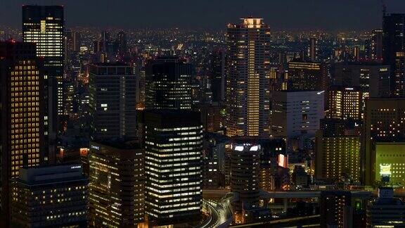 日本大阪夜景延时拍摄