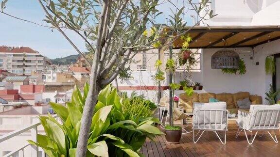 巴塞罗那城市景观和公寓户外甲板
