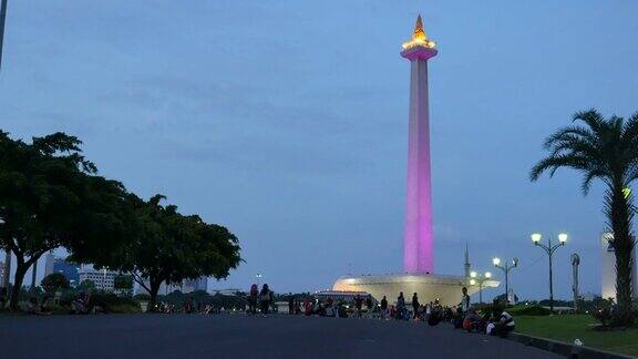 国家纪念碑Monas塔雅加达印度尼西亚