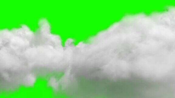 云在绿幕上移动