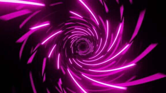 紫色的隧道有催眠的线条无缝循环动画001