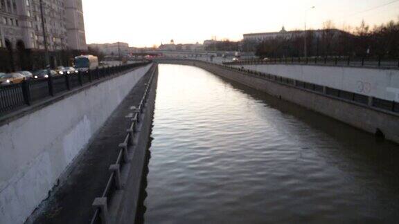 傍晚的莫斯科河