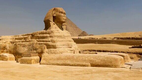 狮身人面像和埃及开罗吉萨的大金字塔