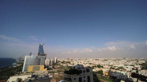 沙特阿拉伯吉达城市景观延时拍摄