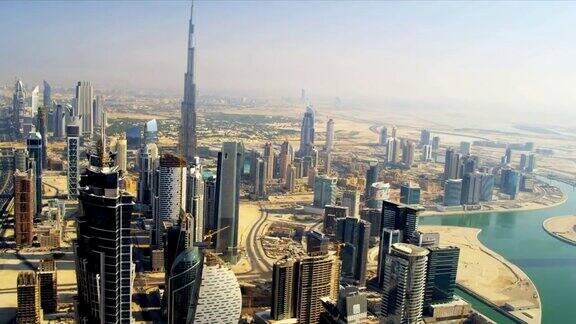 迪拜市中心鸟瞰图