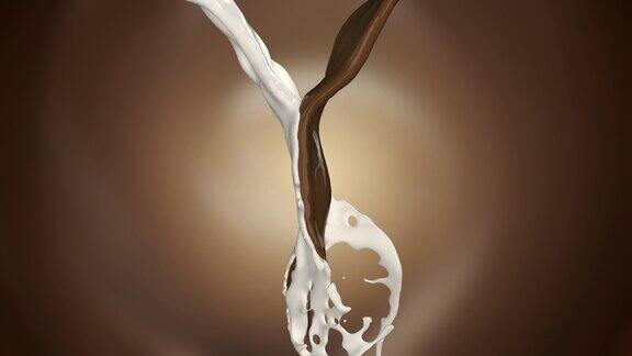 牛奶和巧克力的碰撞