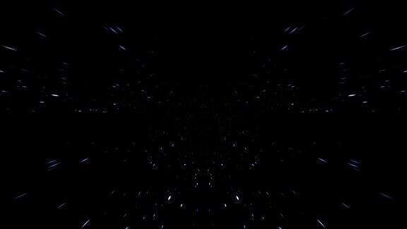 太空隧道的动画画面发光的恒星进进出出
