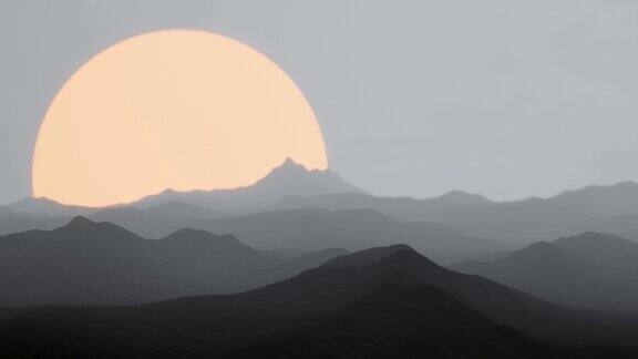 幻想抽象景观的外星行星3d渲染