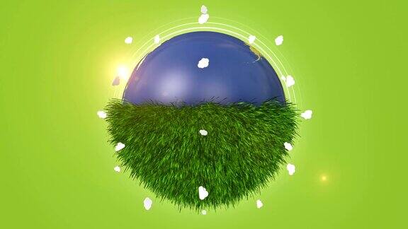 绿草覆盖了半个地球