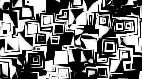 黑灰色的抽象动画视频催眠3d渲染