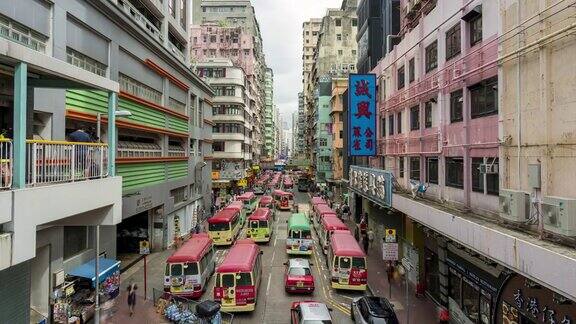 4K超高清延时:香港孟角夜市的公共小巴车站