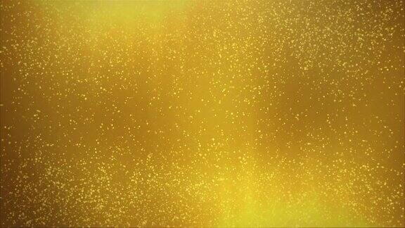 金色的颗粒闪闪发光的星星尘埃散景闪闪发光的奖项尘埃抽象背景