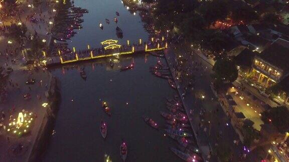 夜景会安古城或会安古镇