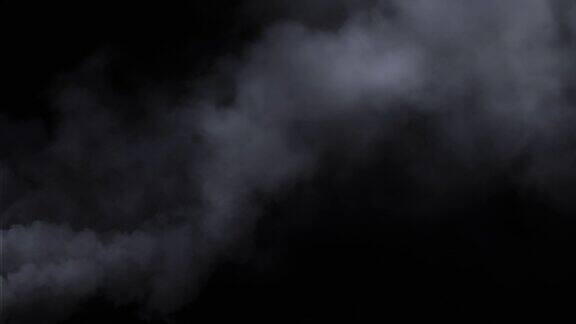 大气烟雾视觉特效元素阴霾的背景抽象的烟雾云烟雾在黑色背景上的慢动作