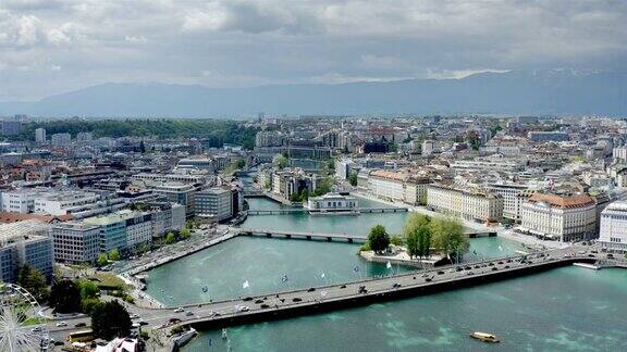 瑞士日内瓦鸟瞰图