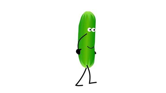 黄瓜黄瓜角色的动画卡通