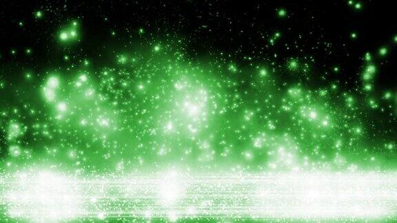 绿色粒子星系环动画