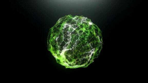 绿色抽象球丛病毒