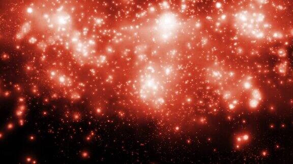 红色粒子星系环动画