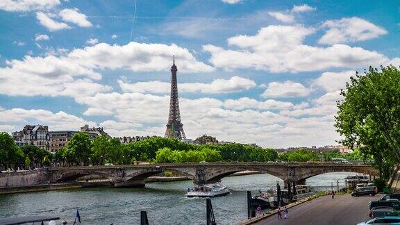 埃菲尔铁塔的巴黎城市景观