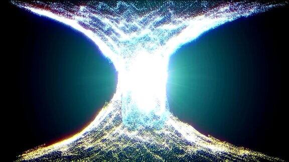 抽象运动粒子背景闪烁灯光火花无缝循环可