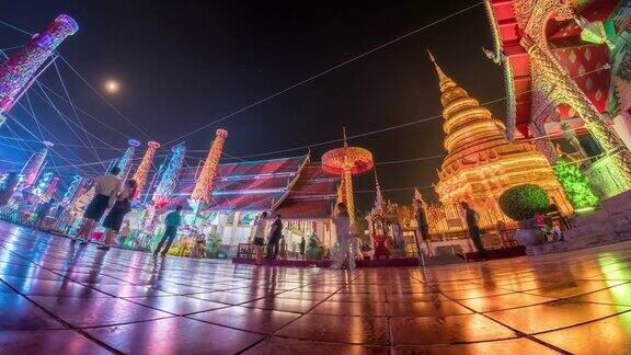 时间流逝《光之交响乐》SalakYomFestivalLAMPHUN泰国