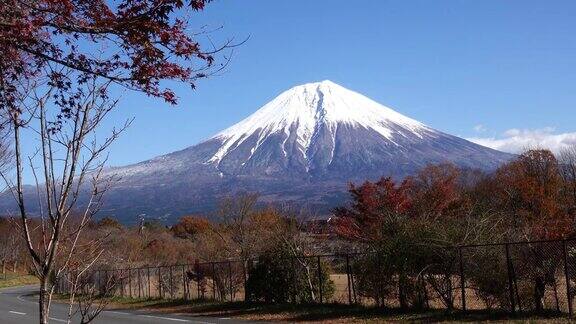 富士山蓝天景观