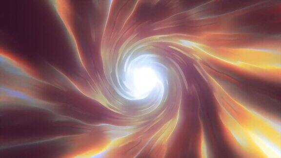 抽象的隧道扭曲的漩涡宇宙超空间神奇明亮的发光未来高科技与模糊和速度效果的背景