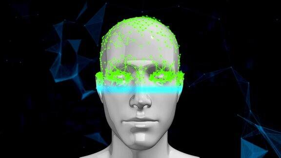 生物特征面部识别技术扫描人脸