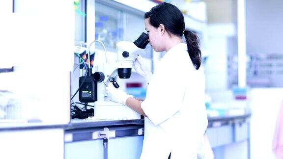 科学家和生物实验室实验